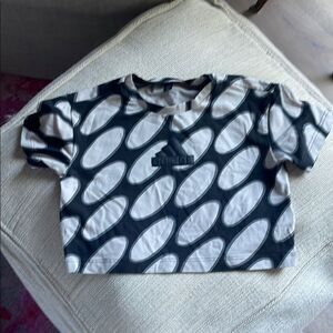 Adidas womens Black and White Graphic Tee